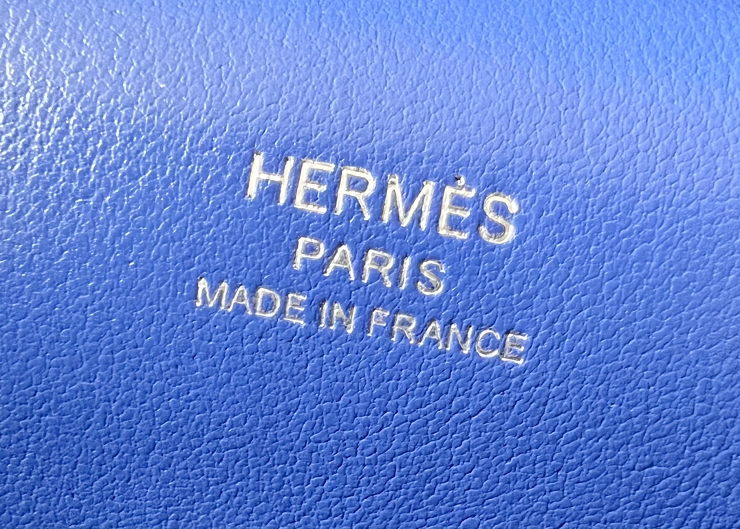 Hermes Jypsiere Mini Shoulder Bag In Blue Swift Leather